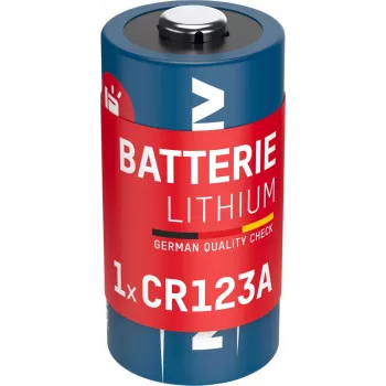 ANSMANN 1510-0072 CR123A litija baterija – 3V 1600mAh, augsta enerģijas blīvuma, 10 gadu glabāšanas laiks (vairumā)