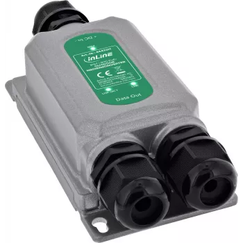 InLine® PoE+ mediju pārveidotājs āra videi IP67 IK10 1 Gb/s RJ45 SFP