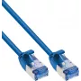 InLine® Slim Cat.6A U/FTP patchvads, 2m, zils, 10GbE, LSZH