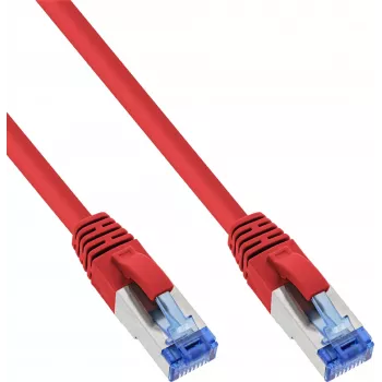 INLINE B-76805R 25 gab. Cat.6A S/FTP LSZH patch vads, 5 m, sarkans