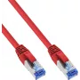 INLINE B-76805R 25 gab. Cat.6A S/FTP LSZH patch vads, 5 m, sarkans