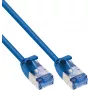 InLine® Slim U/FTP Cat.6A Patch vads, zils, 10m, LSZH, 10Gbps
