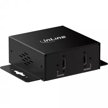 InLine® Industrial USB-C 2 portu mini lādētājs, PD 200 W