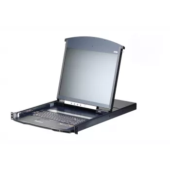 ATEN KL1108VN 8 portu 19 inch LCD KVM over IP slēdzis, Dual Rail, ASV tastatūra