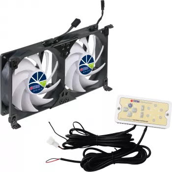Titan TTC-SC22(A)/V2+ dubultais ledusskapja ventilators 92x25mm IP55 kempingam