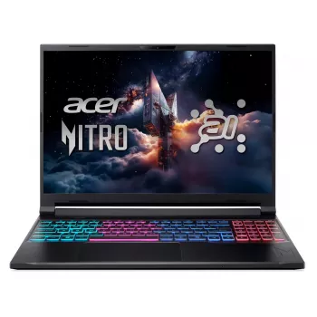 Acer Nitro V 16S AI spēļu klēpjdators - Ryzen AI 7 350, 16 inch WQXGA 165Hz, 16GB DDR5, 1TB SSD, NVIDIA GeForce RTX 5050, Windows 11 Pro, melns