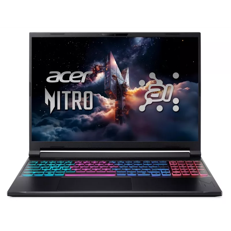 Acer Nitro V 16S AI spēļu klēpjdators - Ryzen AI 7 350, 16 inch WQXGA 165Hz, 16GB DDR5, 1TB SSD, NVIDIA GeForce RTX 5050, Windows 11 Pro, melns