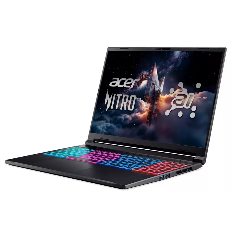 Acer Nitro V 16S AI spēļu klēpjdators - Ryzen AI 7 350, 16 inch WQXGA 165Hz, 16GB DDR5, 1TB SSD, NVIDIA GeForce RTX 5050, Windows 11 Pro, melns