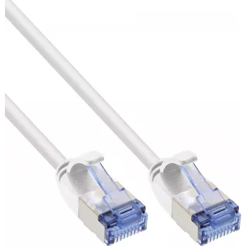 InLine® Slim Cat.6A U/FTP PiMf Patch Cable, Balts, 1,5 m