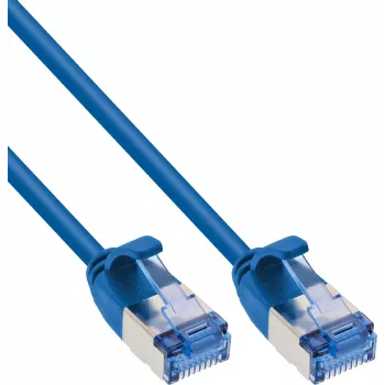 InLine® 71905B 5 m slims Cat.6A U/FTP tīkla vads, zils