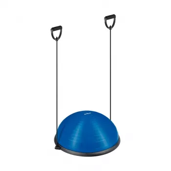 REBEL ACTIVE Pushup un līdzsvara treniņa puslode 58 cm ar sūkni - melna/zila