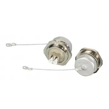 EFB Elektronik IP67DFKLCDM LC Duplex caurvades savienotājs, metāla korpuss, keramikas uzmava, M25