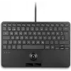 PERIX PERIBOARD-427 H DE vadu USB mini tastatūra ar trackball un fona apgaismojumu, melna