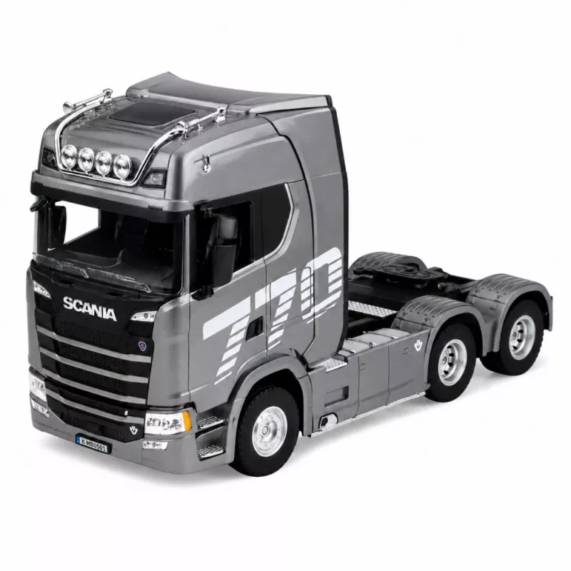 HUINA 32329 Scania 1:18 6 kanālu RC traktora kravas auto, pelēks/sudrabs