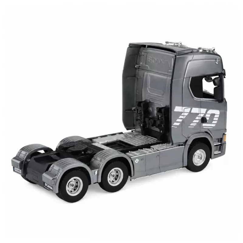 HUINA 32329 Scania 1:18 6 kanālu RC traktora kravas auto, pelēks/sudrabs