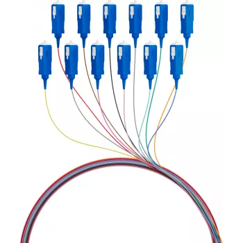 EFB Elektronik Fibre Pigtail SC 9/125 OS2 12 krāsu komplekts 2m - viens režīms, SC/UPC savienotāji