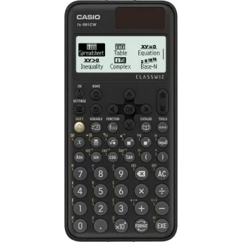 Casio FX-991CW zinātniskais kalkulators ar dabisko teksta displeju, 540+ funkcijas, saules un bateriju, melns