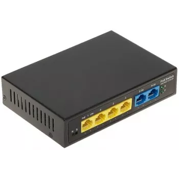 POE Switch GTX-A1-06-42-V2, 4 portu Fast Ethernet neapkalpojams PoE+ tīkla komutators