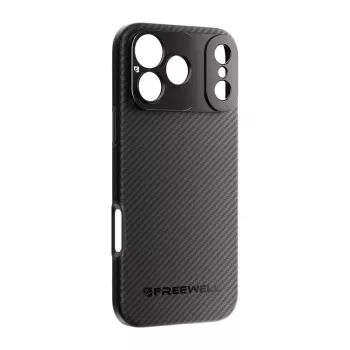 Freewell Sherpa Series aizsargmaciņa iPhone 17 Pro ar 17 mm vītņotu objektīva stiprinājumu – melna