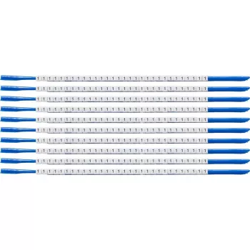 Brady SCN-07-1 klipu uzmavas vadu marķētājs, leģenda 1, balts, kabelim ar diametru 1,9-2,4 mm, 300 gab.