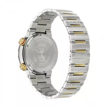 Versace V-Race vīriešu Šveices kvarca pulkstenis VE8G00424 43mm nerūsējošais tērauds, melns ciparnīca