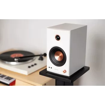 Edifier MR4.5 2.0 aktīvie studiju monitoru skaļruņi, 42W RMS, 4,5 collu zemfrekvences skaņas pastiprinātājs, balts