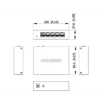 Hikvision DS-3E0505-O 5 portu Gigabit galda slēdzis