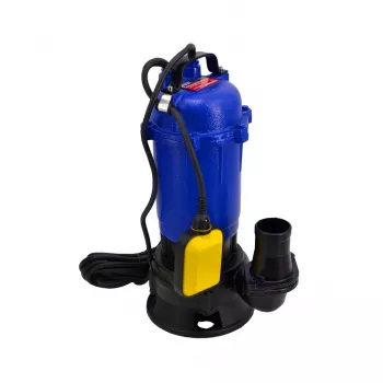 AWTOOLS 1050W iegremdējamais notekūdeņu sūknis ar smalcinātāju un pludiņslēdzi, 18000 L/h, 10 m spiediens, čuguns