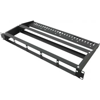 VALUE MPO Panel 3 moduļiem - tukšs panelis optisko šķiedru kasetēm - 19 inch 1U, melns