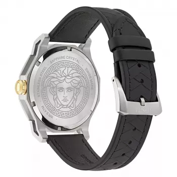 Versace V-Extreme Pro vīriešu Šveices kvarca pulkstenis 43mm nerūsējošā tērauda melns ciparnīca VE9I00124
