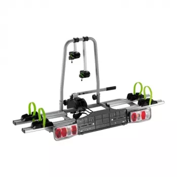 LUMI LEGEND CORPORATION sakabes velosipēdu bagāžnieks 2 elektriskajiem velosipēdiem, 60 kg, salokāms, ar noliekšanas funkciju un integrētu apgaismojuma paneli
