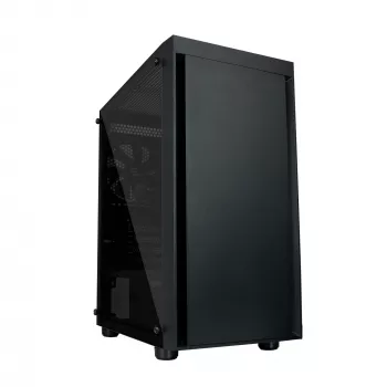 Zalman T3 PLUS mATX Mini Tower korpuss, melns, akrila logs, 2 ventilatori