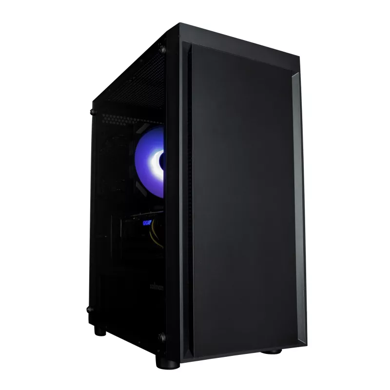Zalman T3 PLUS mATX Mini Tower korpuss, melns, akrila logs, 2 ventilatori
