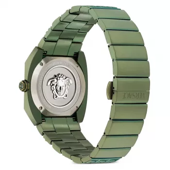 Versace VE8F00324 vīriešu Šveices kvarca hronogrāfa pulkstenis 44mm nerūsējošais tērauds, melns ciparnīca