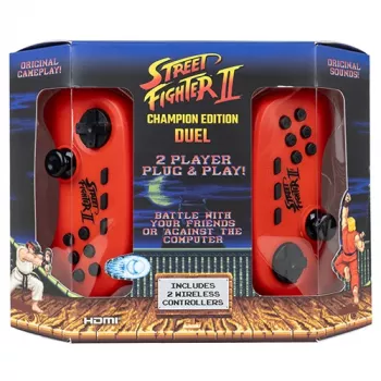 FIZZ CREATIONS Street Fighter II Duel Retro Arcade konsole ar 621 spēlēm, HDMI/AV, 2 kontrolleri