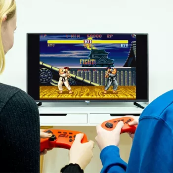 FIZZ CREATIONS Street Fighter II Duel Retro Arcade konsole ar 621 spēlēm, HDMI/AV, 2 kontrolleri