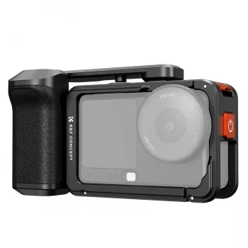 KF kameras būris ar rokturi DJI Osmo Action 6 / Action 5 / Action 4 / Action 3, alumīnija sakausējums, melns, KF12.0036