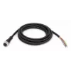 Zebra CBL-PWR00500-M1200 5m M12 12 kontaktu A-koda vīriešu savienotājs ar brīviem vadiem, standarta elastīgs kabelis, 22 AWG, 30V, IP67, melns