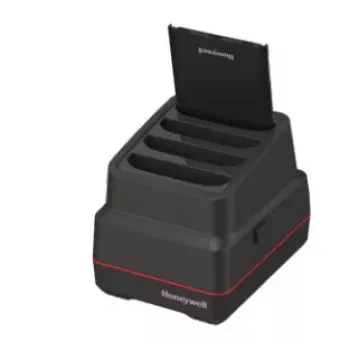 Honeywell CT37/CT30 XP QBC komplekts: 4-vietīgs akumulatoru lādētājs (CUP: CT37-QBC-UCP) ar Lielbritānijas barošanas bloku