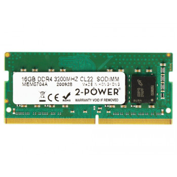 2-POWER 2P-KVR32S22S8/16 16GB DDR4-3200 SODIMM atmiņas modulis