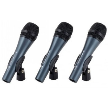 SENNHEISER 3PACK E835, mikrofonu komplekts ar 3x E 835, vokālais mikrofons, dinamisks, kardioīds, iekļauts mikrofona turētājs un maciņi