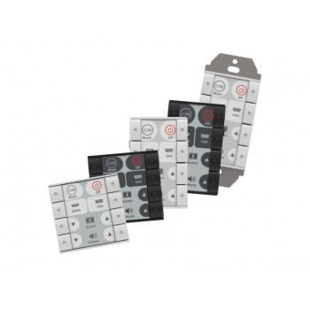 Biamp Impera Sierra II 8EUW 8 pogu vadības panelis ar PoE, balts