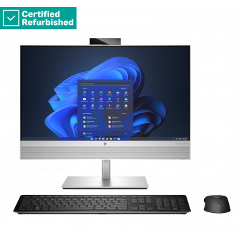 Atjaunots sudraba HP Elite 840 G9 AIO All-In-One 24 - i5-14600, 8GB, 256GB SSD, 23,8 collu FHD bez skārienjutības, regulējams augstums, Win 11 Pro, 1 gads