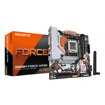 GIGABYTE B850M FORCE WF6E 1.2 mātesplate - AMD B850, AM5, Micro-ATX, DDR5, Wi-Fi 6E