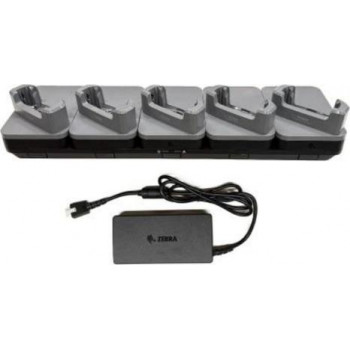 Zebra CRD-TC5AB-5SE5D-1 5 slotu uzlādes dokstacija ar Ethernet, 19 collu statīvam