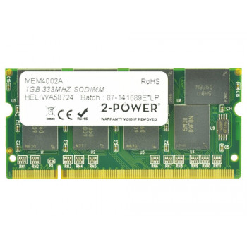 2-POWER MEM4002A 1GB DDR PC2700 333MHz SODIMM atmiņas modulis