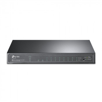 TP-LINK JetStream TL-SG2210P V3 - viedais slēdzis - 8 x 10/100/1000 + 2 x SFP - galda modelis - PoE (58 W)