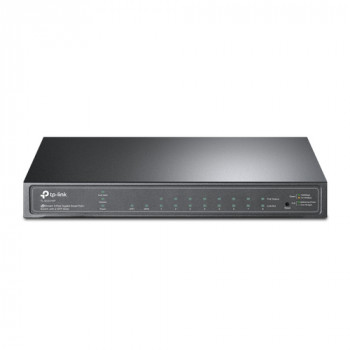 TP-LINK JetStream TL-SG2210P V3 - viedais slēdzis - 8 x 10/100/1000 + 2 x SFP - galda modelis - PoE (58 W)