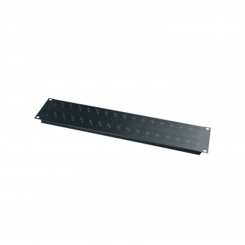 Vaddio Middle Atlantic 2U Ausbrechblech savienotājiem - melns pulverkrāsots - 48,3 cm (19 inch)