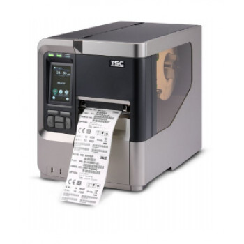 TSC MX240P 8 punkti/mm 203dpi ar pārtīšanas ierīci, RTC, displeju, TSPL-EZ, USB RS232 - etiķešu printeris